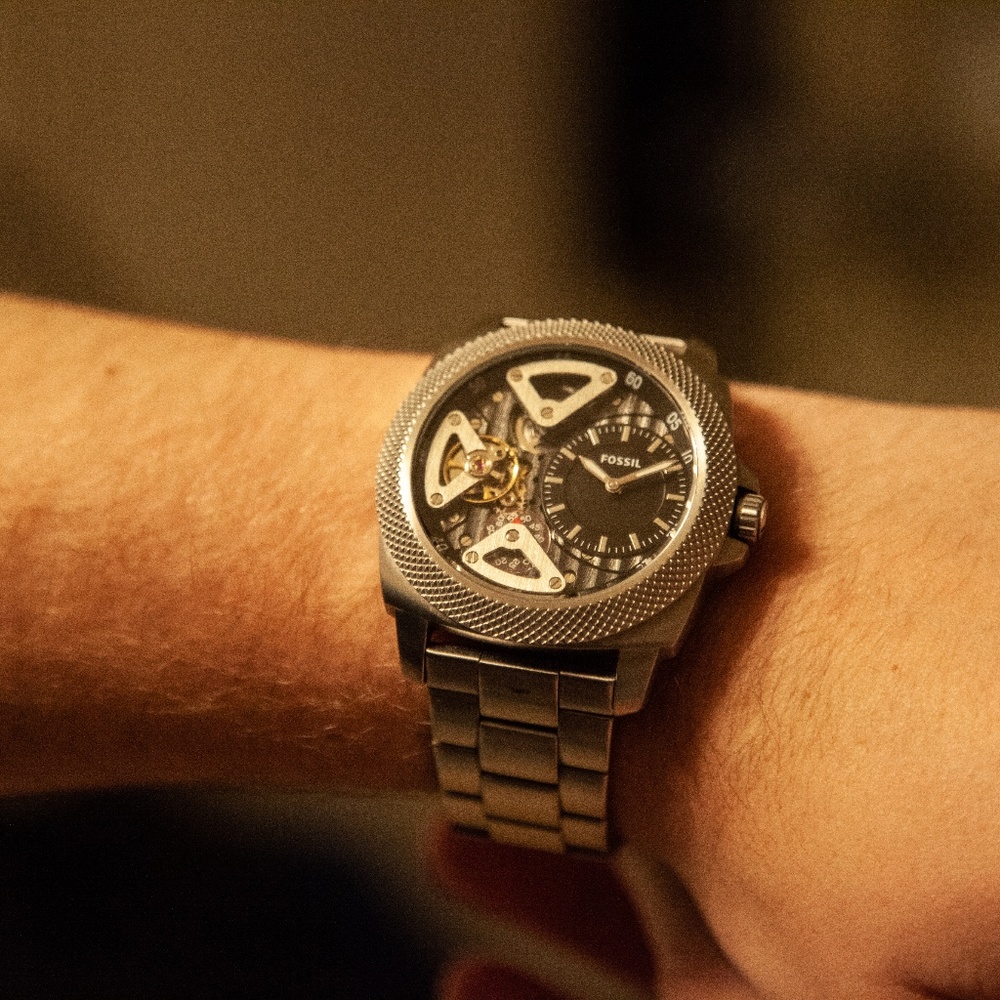 Machine Twist Stainless Steel Men's Fossil Watch
